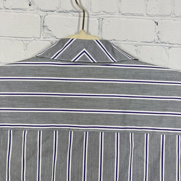 Foxcroft Shirt Womens Size 16 Wrinkle Free Long Sleeve Abstract Travel Friendly - Picture 6 of 11